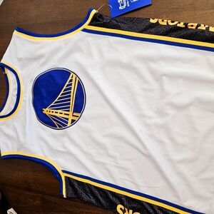 White and Blue Basketball Jersey